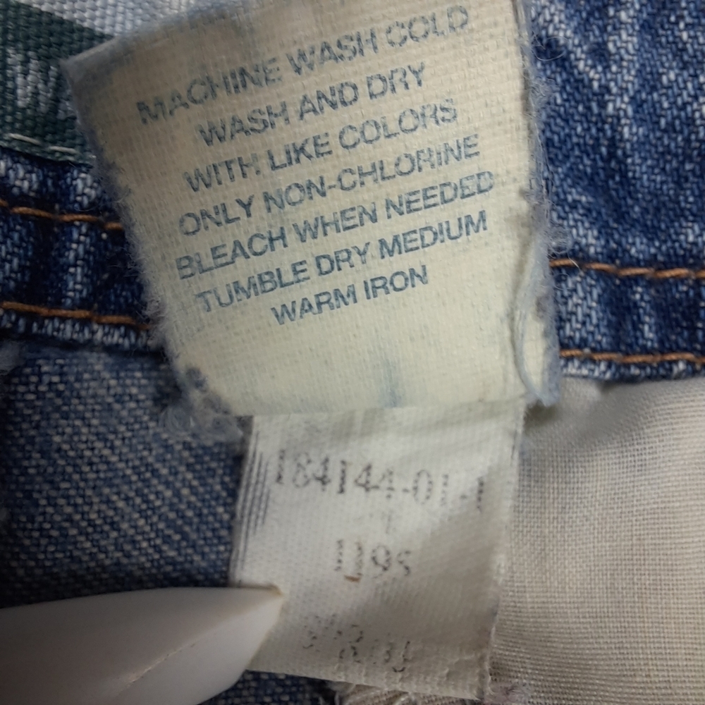 Old Navy VTG 90'S Wide Leg Crop/Capri Baggy Cotton Blue Jeans SZ 6 - Picture 7 of 10